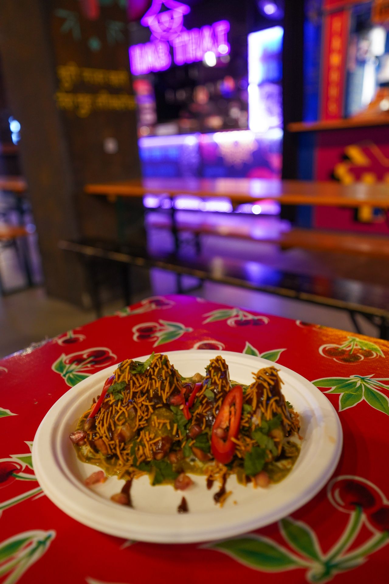 Samosas from Der Peppern Gror inside Oslo Street Food