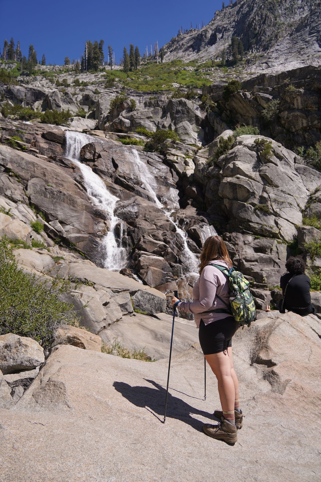 Lydia standing in front of Tokopah Falls