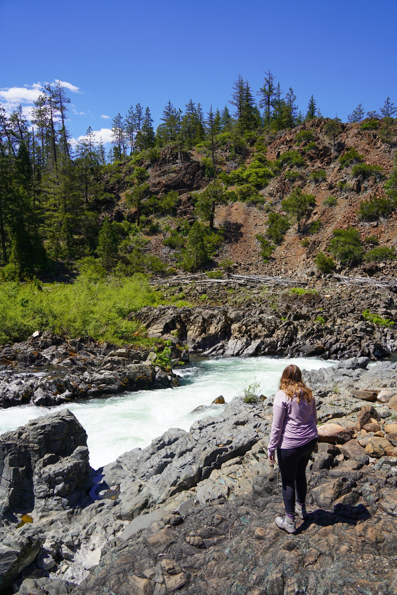 Lydia standing and looking out at Little Illinois Falls