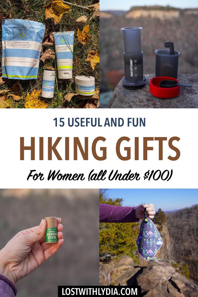 Discover the best hiking gifts for her with this guide! All of these gifts are under $100 and perfect for the hiker in your life.