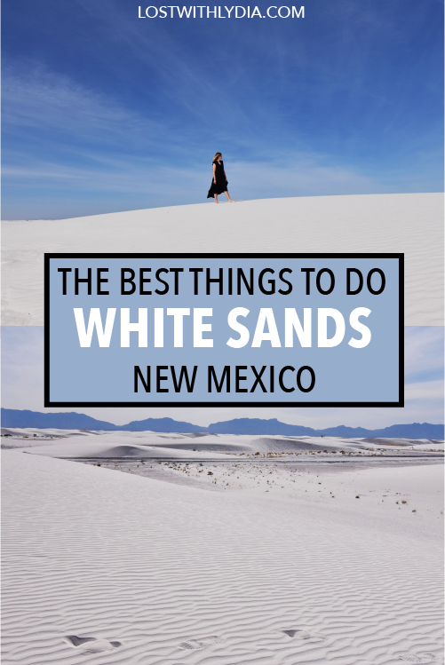 Read about all of the best things to do in White Sands National Park, from sledding down sand dunes, to hiking and more!