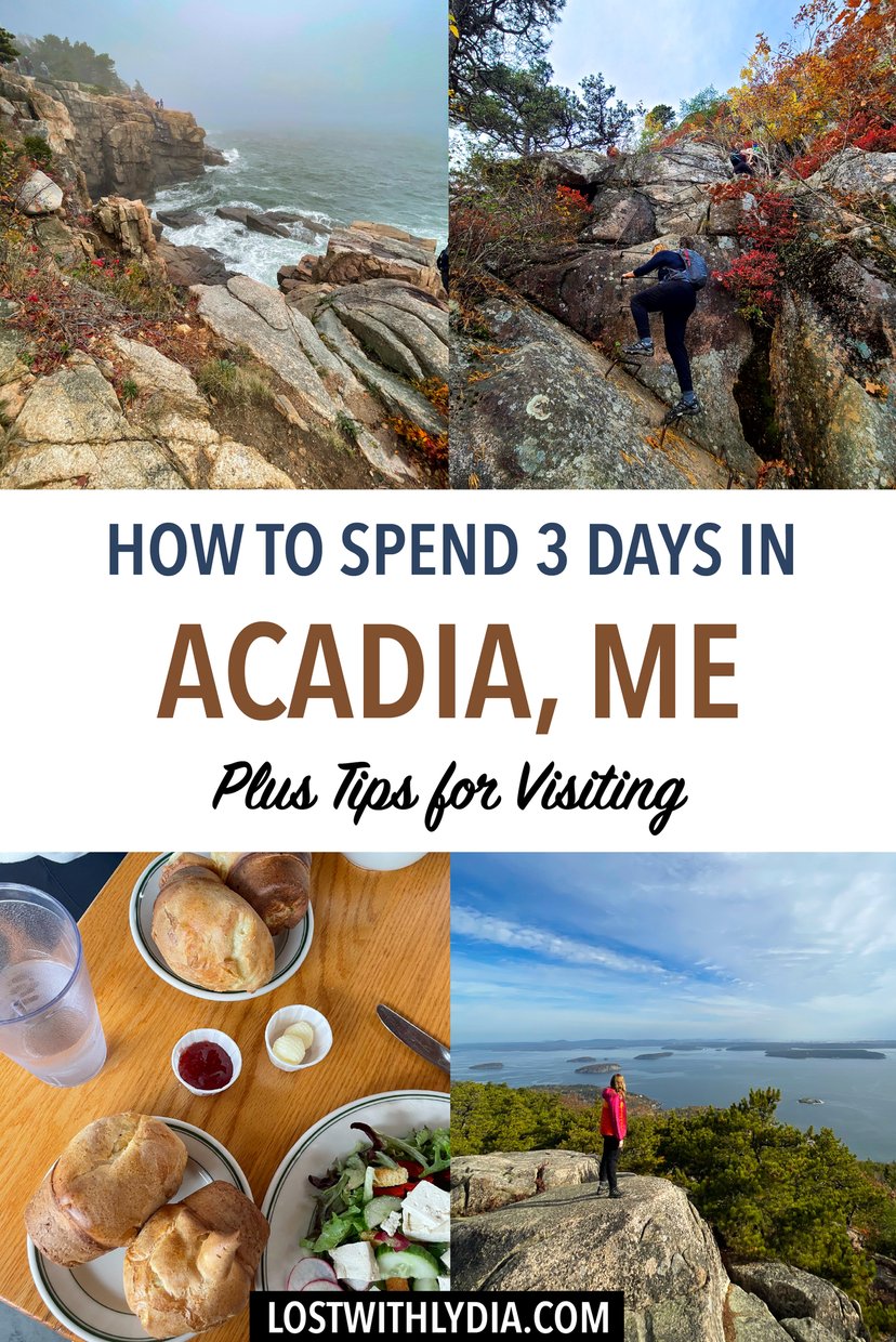 Learn how to spend 3 days in Acadia National Park with this epic Acadia itinerary! Learn about the best hikes, scenic views and food for a trip to Acadia.