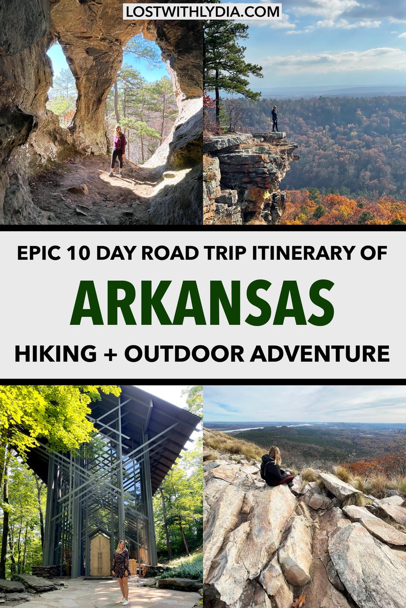 Plan an epic Arkansas road trip with this 10 day itinerary! This Arkansas route will take you from Bentonville to Little Rock with amazing hikes along the way.