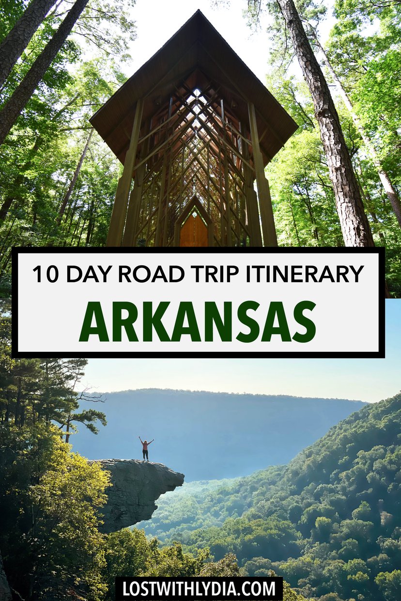 Plan an epic Arkansas road trip with this 10 day itinerary! This Arkansas route will take you from Bentonville to Little Rock with amazing hikes along the way.