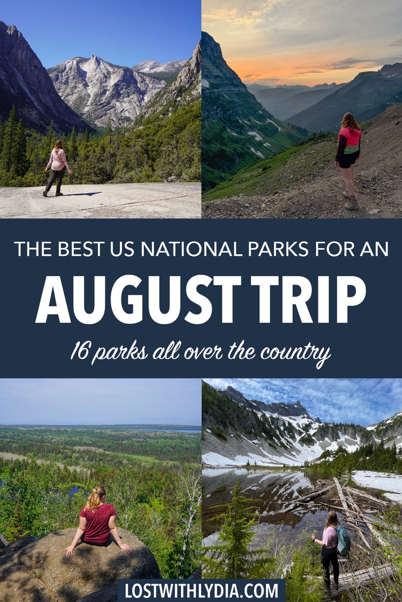 Discover the best US national parks to visit in August! From Alaska to Montana to Michigan, there are so many amazing national parks that are great for an August trip.