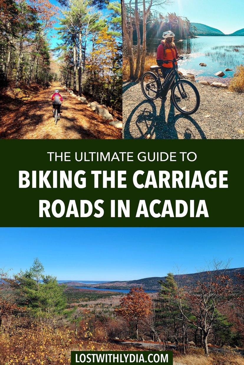 This is the ultimate guide to biking the Carriage Roads in Acadia! Learn the history of the Carriage Roads, the best routes on the Carriage Roads and more.