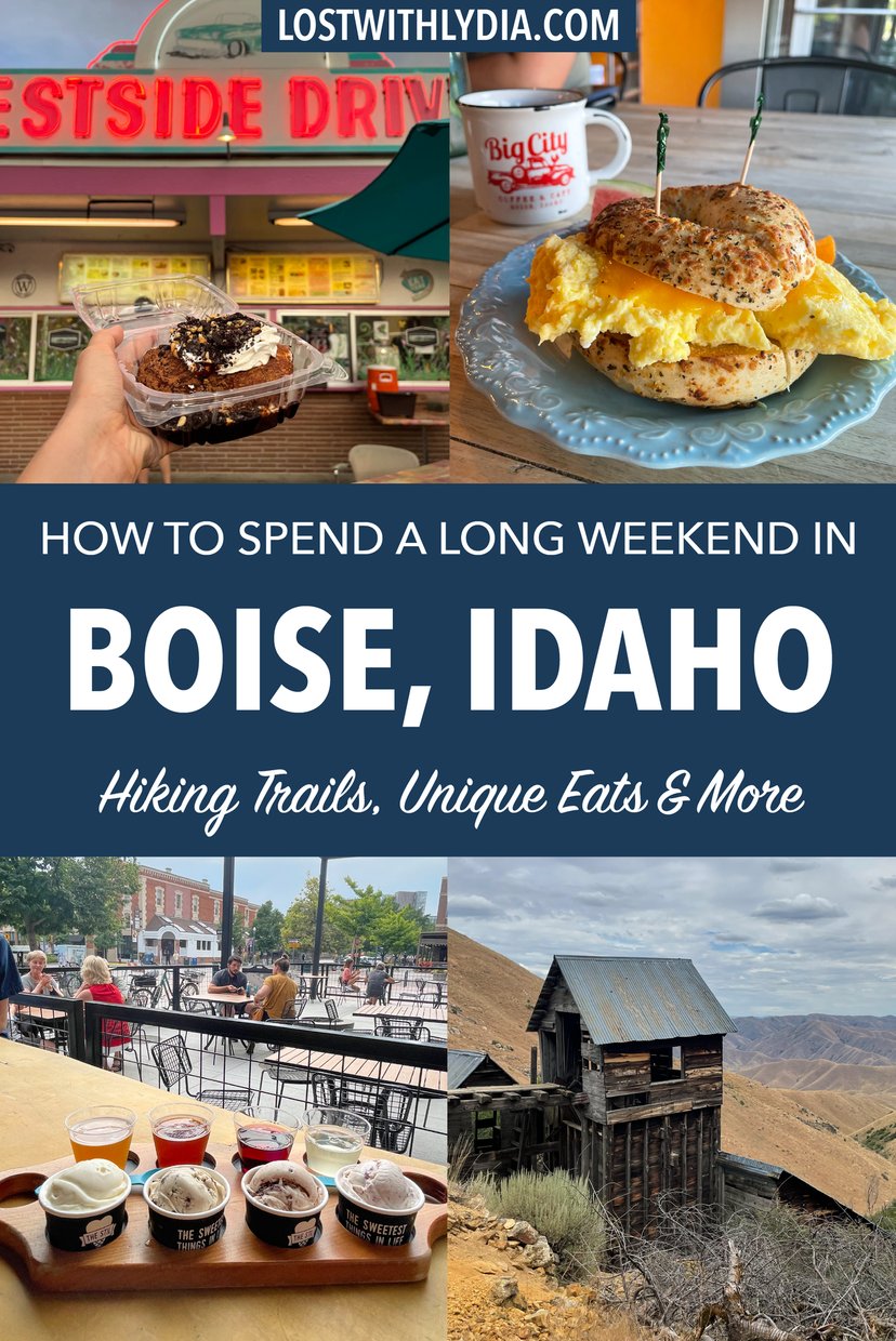 Find out the best way to spend a long weekend in Boise, Idaho with this guide! Learn about outdoor activities in Boise, the best food in Boise and more.