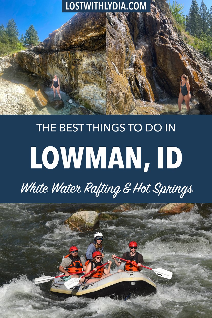 Take a weekend trip from Boise to Lowman, Idaho! This tiny mountain town is perfect for soaking in Hot Springs, white water rafting and more.