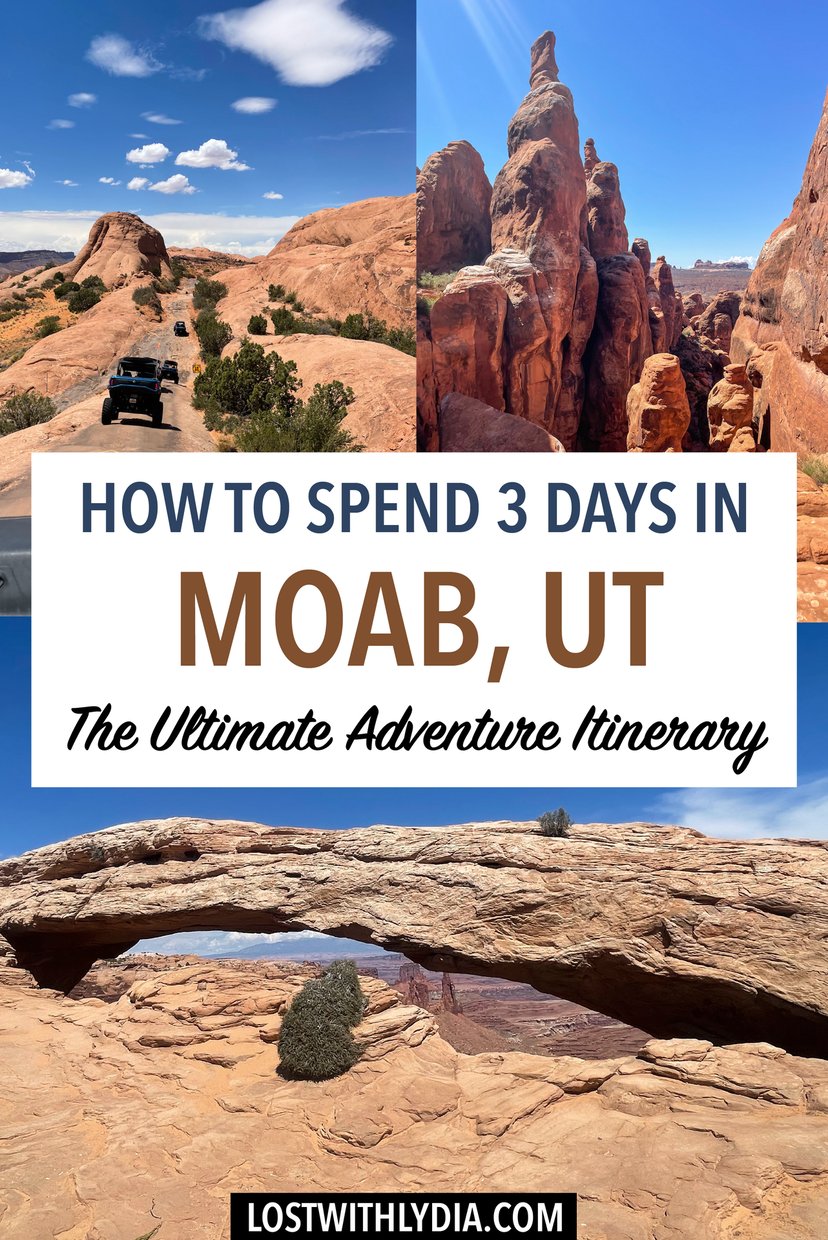 Learn how to spend 3 days in Moab with this helpful itinerary! Visit Arches and Canyonlands, enjoy the best food in Moab, ride a UTV and more.