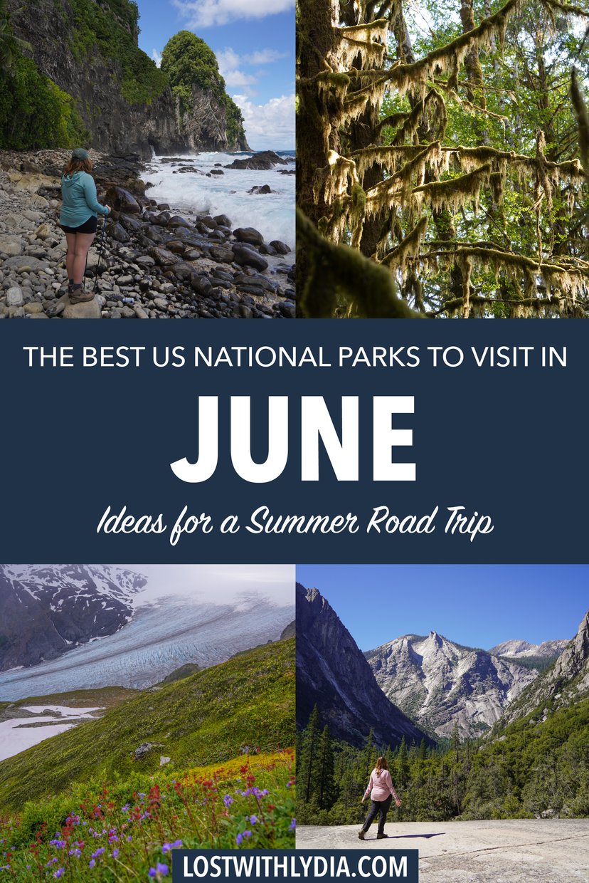 Read all about the best national parks to visit in June! Discover some incredible national parks for a summer road trip.