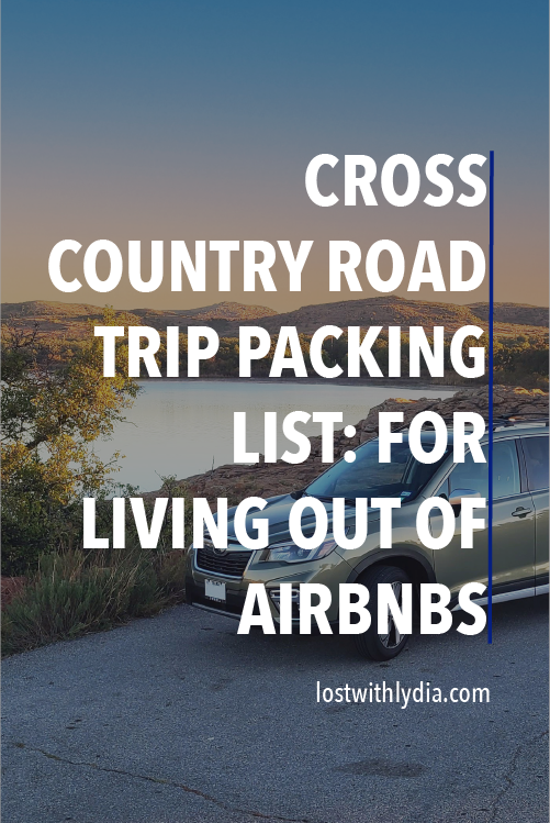 This essential list has everything you will need for a cross country road trip staying in Airbnbs. Use this check list to prepare for a digital nomad life!